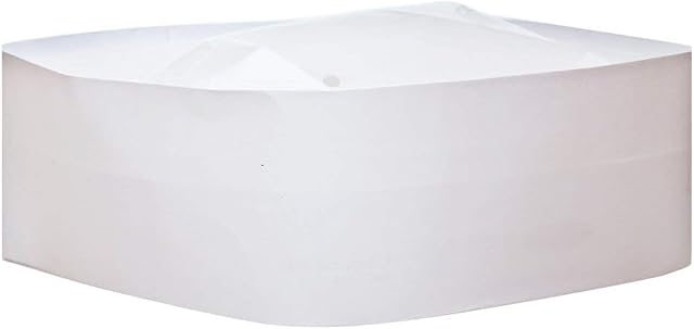 Plastico A255 Disposable Forage Hat, White (Pack of 100)