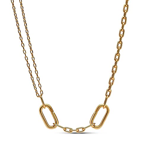 Pandora ME Double Link 14K Gold-Plated Chain Necklace for Medallion Charms, 45cm, No Box