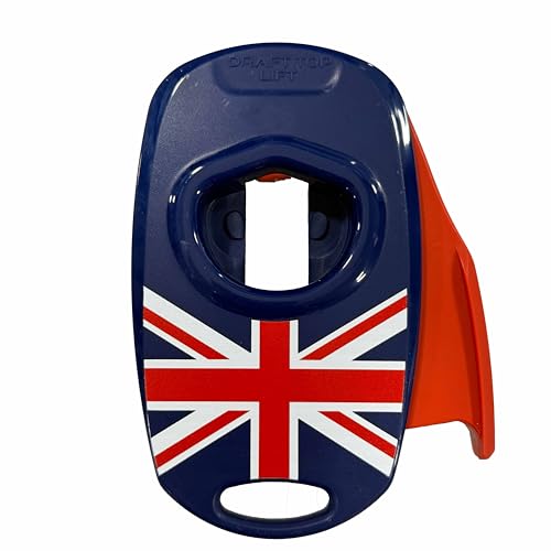 Draft Top Universal Lift – As Seen on Shark Tank | Safe Topless Can Opener for Beer & Cocktails | Works on 7.5-19.2oz Cans | Smooth Edge Design | Ultimate Bar Tool (Union Jack)