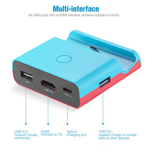 Powerextra Docking Station For Nintendo Switch - Switch Dock Portable Tv Docking Station Replacement For Nintendo Switch With Type C To Hdmi Tv Adapter Microsd Usb 3.0 2.0 #TOP3