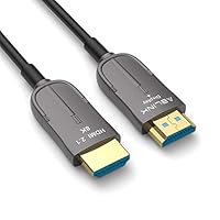 8K HDMI 2.1 Kabel 30m, Ablink Glasfaser HDMI Kabel, mit 48Gbps Bandbreite für HDR HDCP2.3 eARC 8K60Hz, 4K 120Hz Kompatibel mit PS5,LG C9,RTX 3090/80, Xbox Serie, in Wand CL3 bewertet.