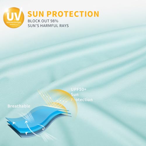 Men’s UPF 50+ Rash Guard Shirt Long Sleeve Watch Window Thumbholes Zip Pocket Quick-Dry for Outdoor Activities4