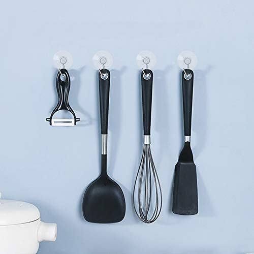10 PCS Suction Cup Hooks Clear Plastic Sucker Pads 45MM Kitchen Suction Hooks Suction Cup Wall Hooks Hangers Window Sucker Hook No Drill For Glass Door Bathroom Shower Christmas Lights Hanging Wreath