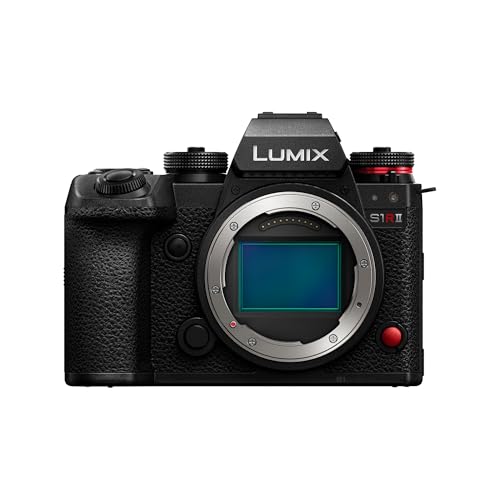 Panasonic LUMIX S1RII Appareil Photo Hybride Plein Format, Boîtier Nu, Capteur 44,3MP, Vidéo 8K, ProRes RAW, AF Hybride à Détection de Phase, Double Stabilisateur, Audio 32-bit Float