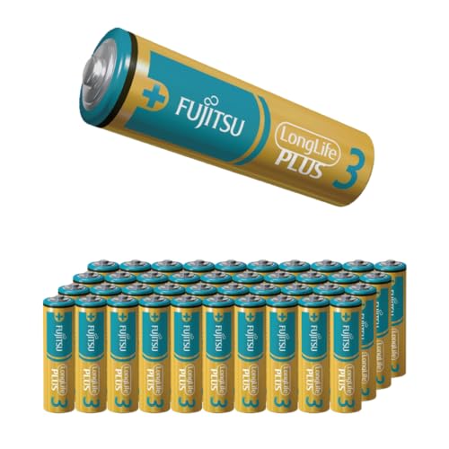 FDK Alkaline Batteries Long Life Plus AA Pack of 40 Made in Japan 10 Years Leak Proof Construction Bulk Pack LR6LP (40S) AZ
