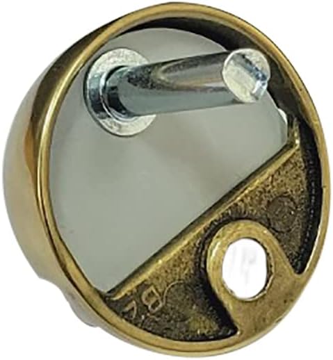 QCAA Solid Brass Low Dome Floor Door Stop, 1/4"-3/4" Clearance from Floor Buttom, Polished Brass, 4 Pack, Made in Taiwan