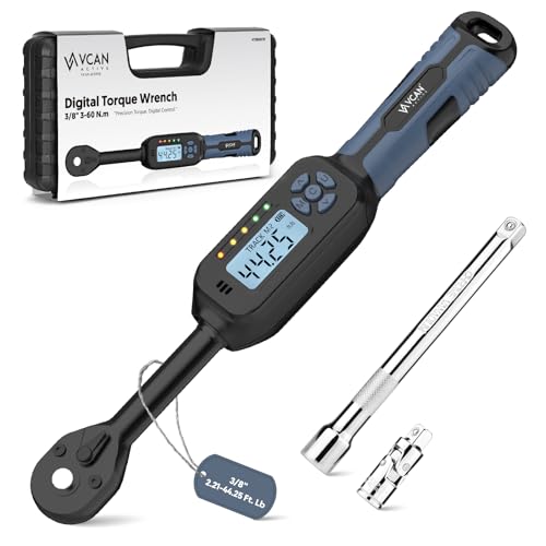 Digital Torque Wrench 3/8 Inch Drive with LED Buzzer
