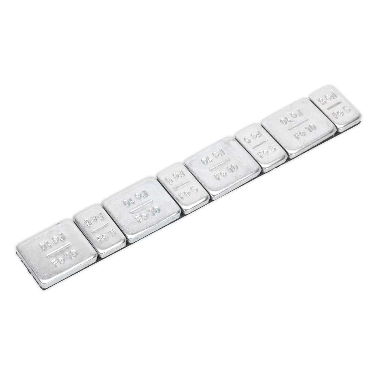 Sealey Wwsa510 Wheel Weight 5 & 10G Adhesive Zinc Plated Steel Strip Of 8 100Pc