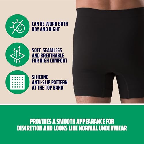 Regular Male Boxer Low for Medium Ostomy and Hernia Support (Black, S) | Seamless Ostomy & Hernia Briefs for Men | Comfortable Ostomy & Hernia Support Underwear | Colostomy Support Garment4