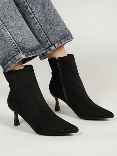 Image of Flat n Heels Womens Black Boots FnH 112-3-BK