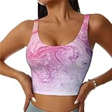 Colorful Marble Pastel Red Blue Purple Print Lightweight Trendy Women Sports Vest Yoga Workout Running Vests All Seasons