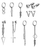 【Regalo perfecto】Cada par de aretes negros de acero inoxidable están empaquetados individualmente, una pequeña bolsa de terciopelo negro gratis, se puede dar como regalo a cualquier mujer y hombre en cualquier momento como una sorpresa. Estos aretes unisex de acero inoxidable son adecuados para mujeres y hombres Estos aretes de aro para hombres son un maravilloso regalo para amigos, amantes, amigos y familiares. Estarán encantados de recibir tal regalo.