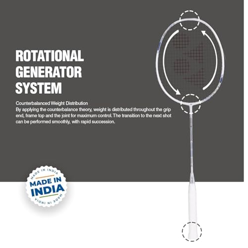 Yonex Badminton Racquet Astrox Attack 9 Pearl White G4 4U(80GMS-32LBS) (Made in India) - Image 3