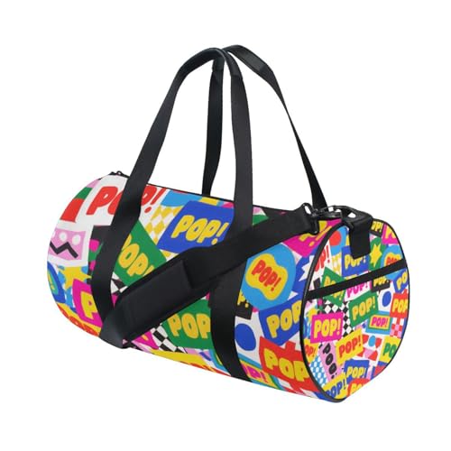 Colorful Cartoon Pop Fashion Large Capacity Personal Item Travel Bag Trekking Gym Bag