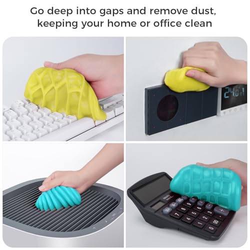 Image of ColorCoral Car Cleaning Gel 2Pack Car Clean Putty, Universal Car Interior Cleaner Slime, Perfect Keyboard Cleaning Kit Supplies, Auto Detailing Tools Accessories, Dust Remover Gifts for Men Women