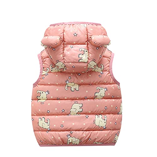 sfdgfhyf Toddler Boys Girls Hooded Puffer Vest Padded Warm Winter Jacket Sleeveless Bear Ears Zipper Down2