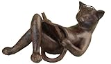 Young's Inc. Resin Cat Reading Figurine – 13” L x 5” W x 5” H – Gifts for Cat Lovers - Cat...