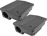 iTrap iTrap-005-S2 Rat & Mouse Bait Station Trap, Set of 2-Safe for Children & Pe, Black