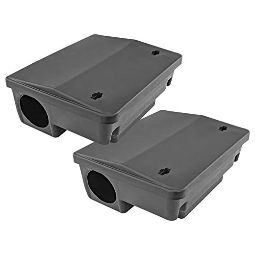iTrap iTrap-005-S2 Rat & Mouse Bait Station Trap, Set of 2-Safe for Children & Pe, Black