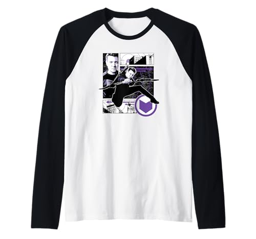 T-shirt raglan Hawkeye Clint Barton Marvel pour homme style baseball