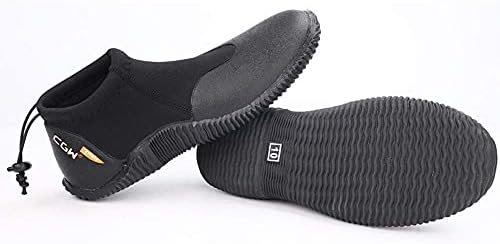 Neoprene Diving Dive Boots Scuba Snorkeling with Anti-Slip Rubber Sole for Water Sports(Mens 7/Womens 8) Black