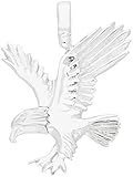 Eindrucksvoller und sehr imposanter Herrenanhänger in Form eines massiven Adlers in hochkarätigem Sterlingsilber 925 für Herren.