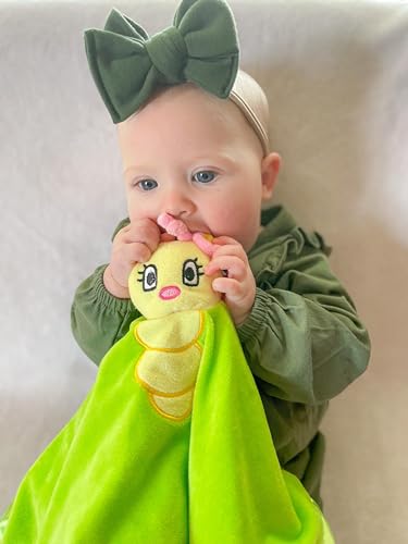 Image of Butterfly Lovey Blanket for Baby | Large 20 inch x 20 inch Baby Lovey for Girls | Cute Butterfly Security Blanket for Babies and Toddlers