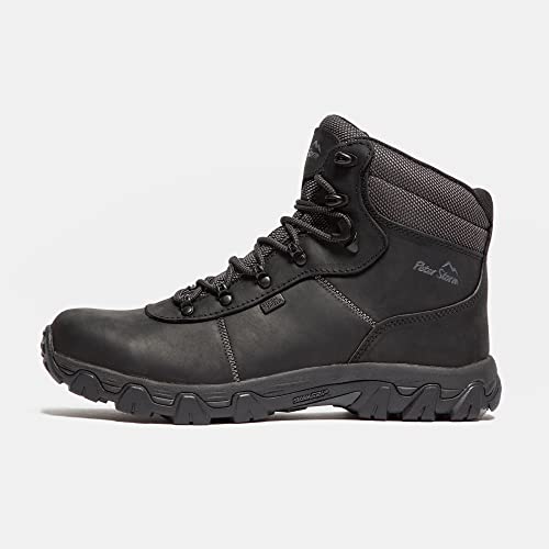 Peter Storm Men’S Caldbeck Walking Boot With High Traction Rubber Sole & Ankle Support, Durable Leather Upper (Black, Uk Footwear Size System, Adult, Men, Numeric, Medium, 9) - 8