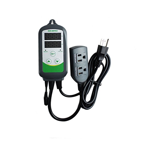 Inkbird Dual Stage Temperature Controller Heating and Cooling with AC 100 to 240V ITC-308S and NTC Probe for Grow Room Fermentation Fridge Brewing - Thumbnail 3