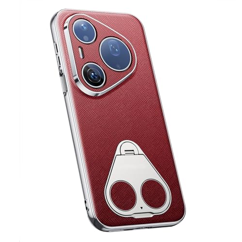 Étui en cuir Huawei Pura 90 Pro rouge un style audacieux au quotidien