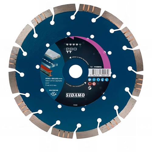 Disque diamant PRO TT 230 mm mixte Sidamo pour tronçonneuse de chantier