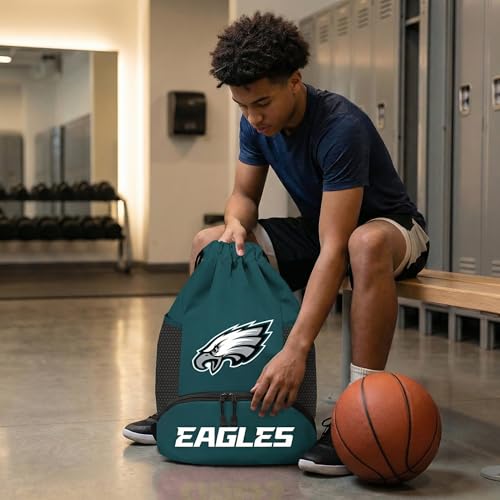 Image of NFL Philadelphia Eagles Cinch Bag - Standard Logo Drawstring Backpack