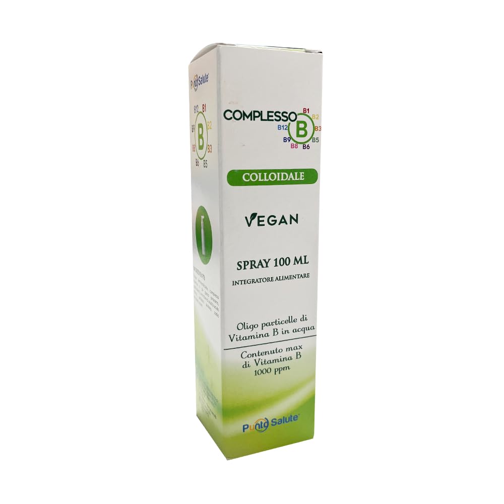 Complesso B Colloidale - Punto Salute e Benessere - Spray 100 ml, Vitamina B completa, Integratore alimentare, Vitamine del gruppo B, Massimo Assorbimento