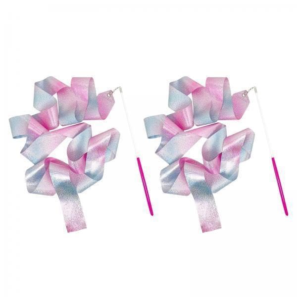 HEAVENGLOW 2x2M Glittering Dance Ribbons Kids Rhythmic Twirling Rod Gym Adults Training 2pcs-Sporting Goods-Team Sports-Gymnastics-Equipment-2 Ribbons or 4 Ribbons(2 Pack)-image-14