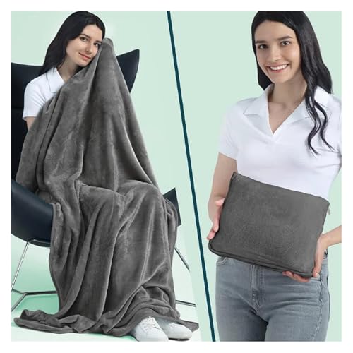Couverture multifonction 2 en 1 avion voyage plaid rose compact - 3
