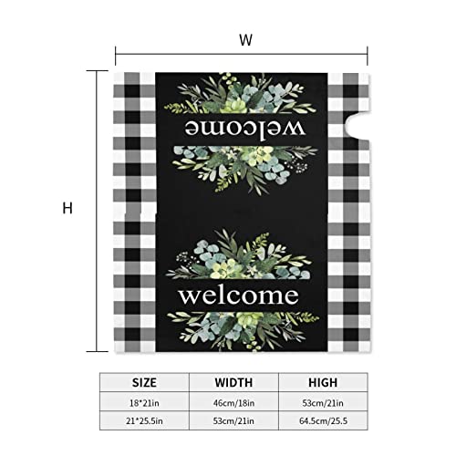 Hodmadod Spring Welcome Mailbox Covers Magnetic 21X19 Inch Farmhouse Wreath Mailbox Covers Unique Country Buffalo Plaid Mail Wraps Decor Waterproof Post Box Cover For Garden Yard Home Decorations #TOP4