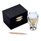 VENEKA Miniature Timpani with Case Mini Timpani Miniature Model Ornament Decorative