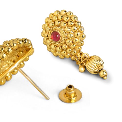 Image of Peora Traditional Gold Plated Maharani Haar Bridal Jewellery Set Gift for Women