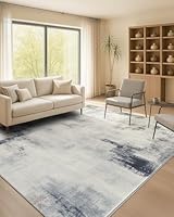 SONGMICS HOME Wohnzimmer Teppich, 200 x 300 cm, moderner Abstrakter Stil, Rutschfester Teppich, maschinenwaschbar, für Schlafzimmer, Badezimmer, Flur, Esszimmer, Taubengrau TAR076G01