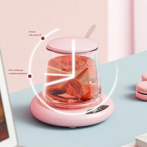 Coffee Cup Warmer Electric USB Mug Heater Tea Milk Heating Coaster for Home Office with 3 Gears Temperature (Green)