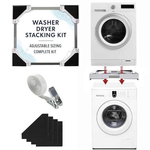 Houseables Washer Dryer Stacking Kit with Adjustable Bracket