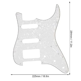 Pickguard de guitare électrique 3 couches avec remplacement de pièces de guitare moderne de style Strat(blanche) - Les Beatles, Paul McCartney, John Lennon, RIngo Starr, George Harrison Pickguard de guitare électrique 3 couches avec remplacement de pièces de guitare moderne de style Strat(blanche) – Image 4