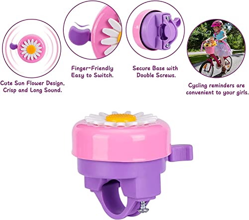 Inborntrait Kids Bike Basket Set, Girl Bike Basket Pink Handwoven, Bike Baskets For Kids, Children Cycling Basket With Spare Leather Straps, Bowknot Streamers And Bell Easy Install Detachable #TOP5