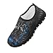 Fonplted Cool Wolf Shoes for Boys School Athletic Shoes Breathable Kids Gym Shoes Size 12.5 Black Sport Shoes for Grade Student Lightweight Casual Bowling Shoes