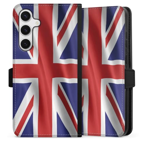 Etui compatible avec Samsung Galaxy S24 + avec clapet folio motif Union Jack