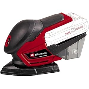 Einhell Power X-Change Cordless Detail Sander – 18V Electric Sander For Wood, Plaster And Metal – TE-OS 18/150 Li Solo Hand-Held Sander With Dust Collection (Battery Not Included)