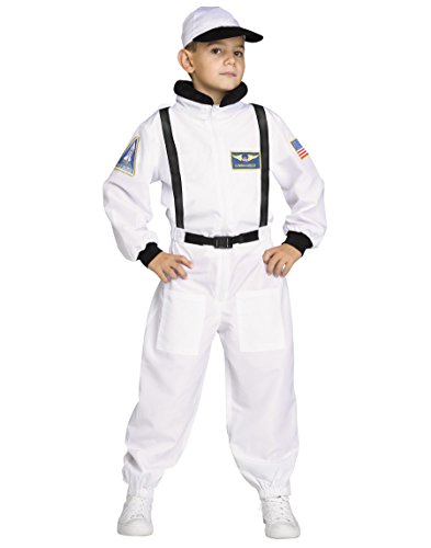 Fun World Big Boy's Space Shuttle Astronaut Costume Childrens Costume, White, Small