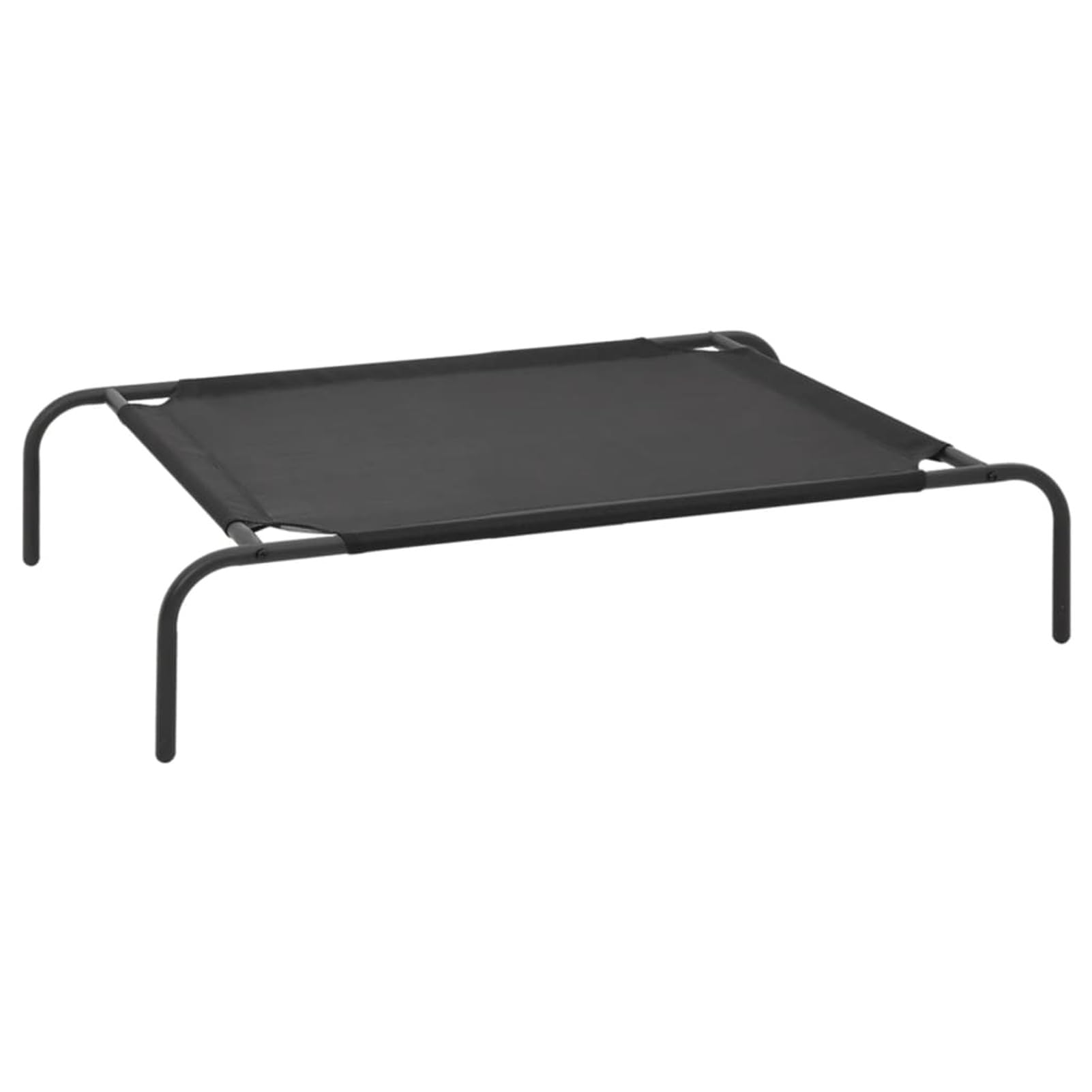 ARKEM Cama de Perro elevada Negra textilene S Gatos Transpirable Cama Mascotas para Dormir Relajar con Marco de Acero para Interiores Exterior
