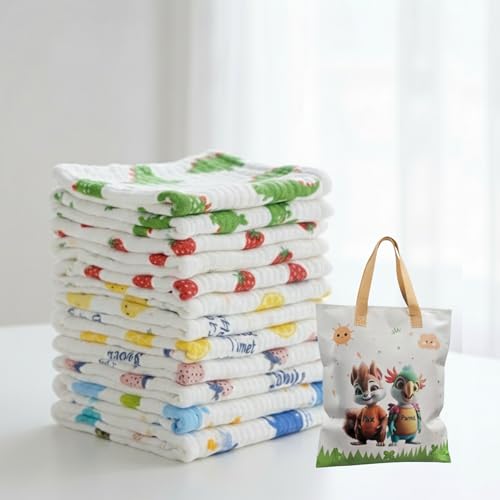 Ultra-Soft 6-Layer Muslin Cotton Baby Face Towels – Reusable, Highly Absorbent & Breathable Towels for Newborns, Infants & Toddlers – Pack of 5 (Random Prints) Ultra-Soft 6-Layer Muslin Cotton Baby Face Towels – Reusable, Highly Absorbent & Breathable Towels for Newborns, Infants & Toddlers – Pack of 5 (Random Prints)