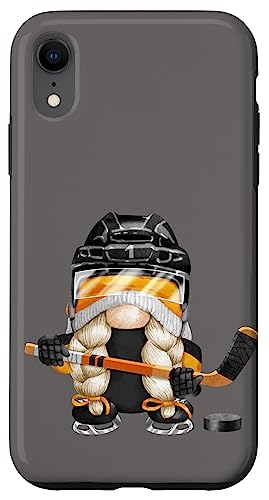 Cute Hockey Player GNOME Mom for Women and Ice Hockey Girl Coque pour iPhone XR
